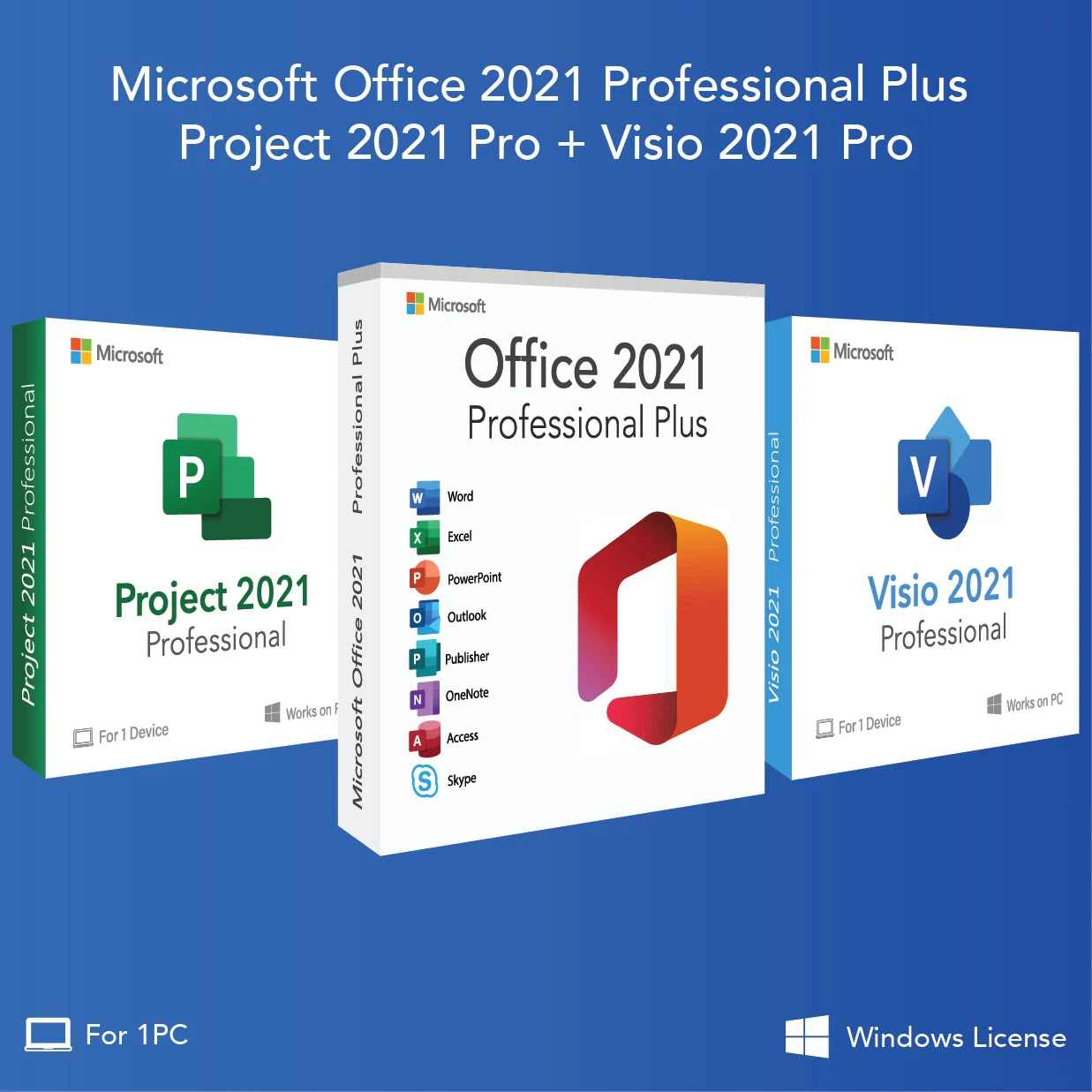 Microsoft Office 2021 Professional Plus – Includes Visio and Project
