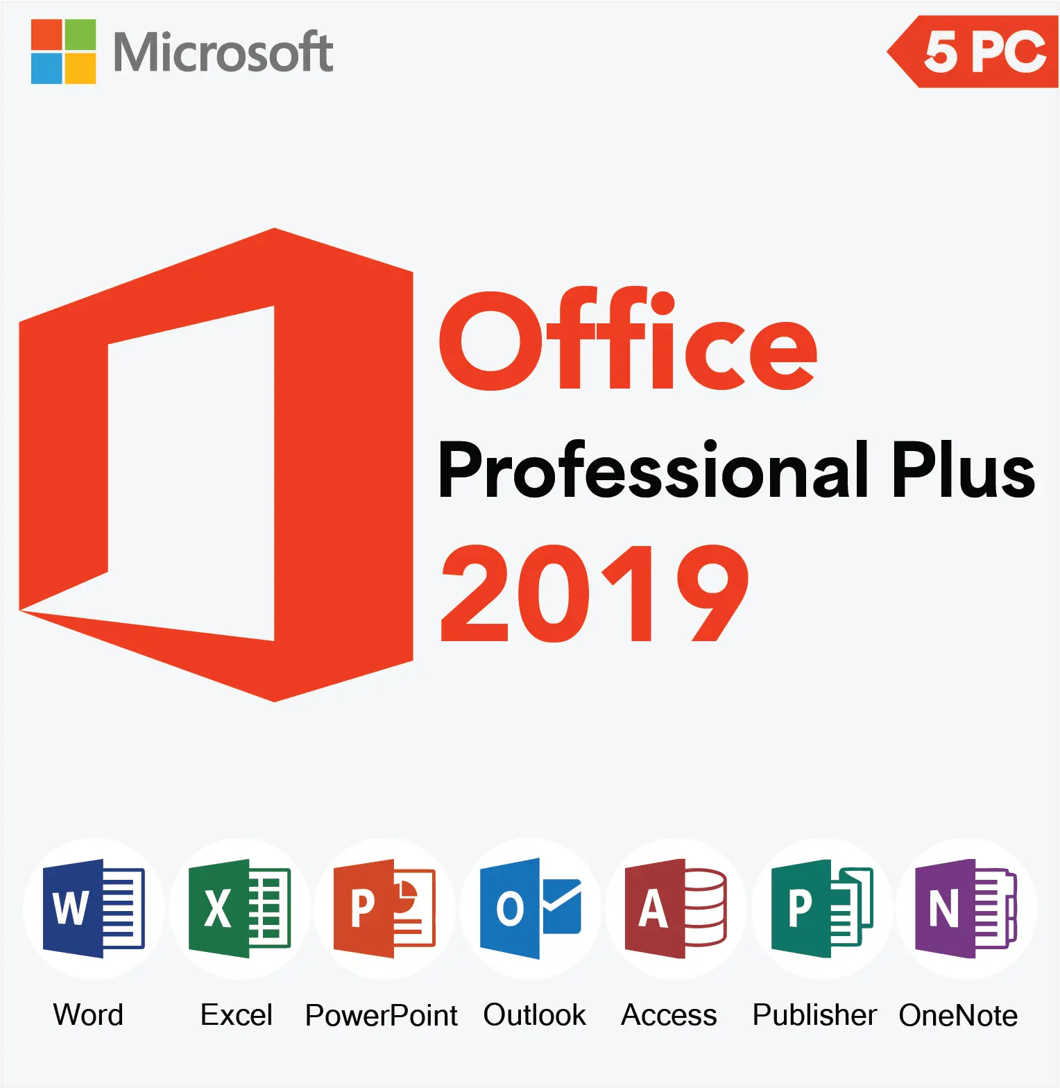 Microsoft Office 2019 Professional Plus 5PC – License Key