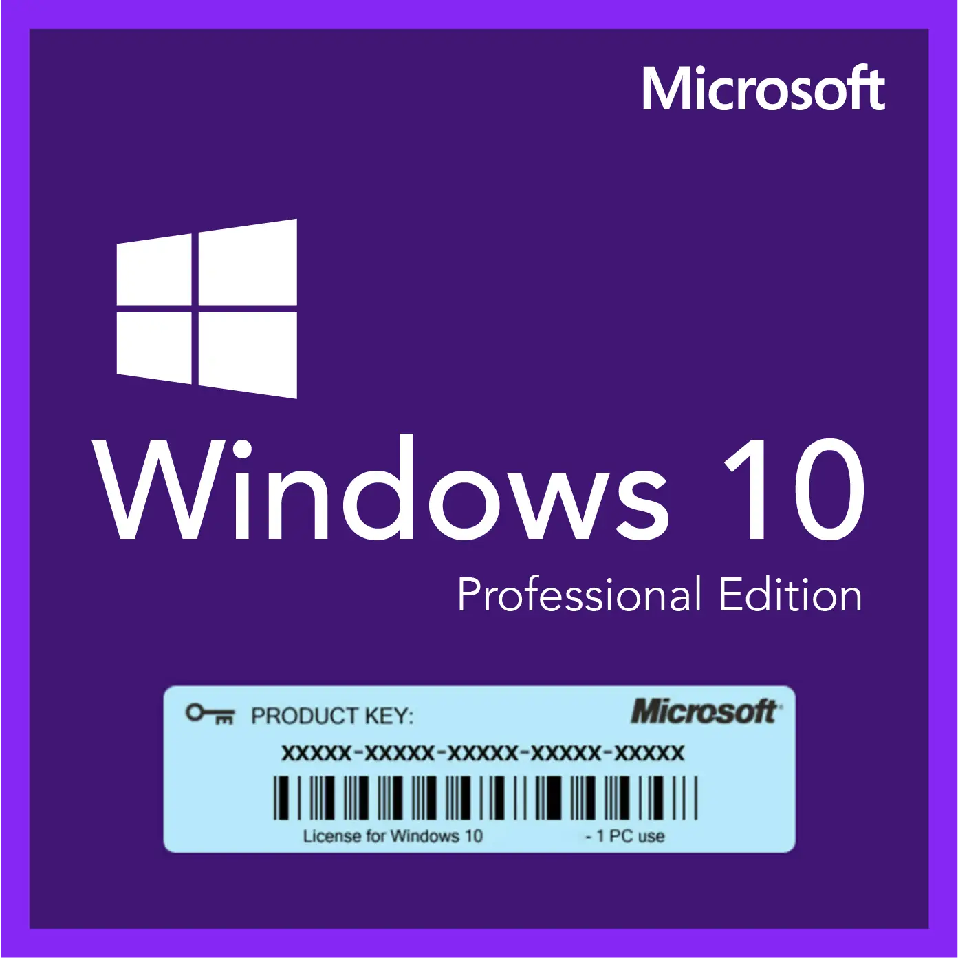 Microsoft Windows 10 Professional 32/64 Bit – License Key
