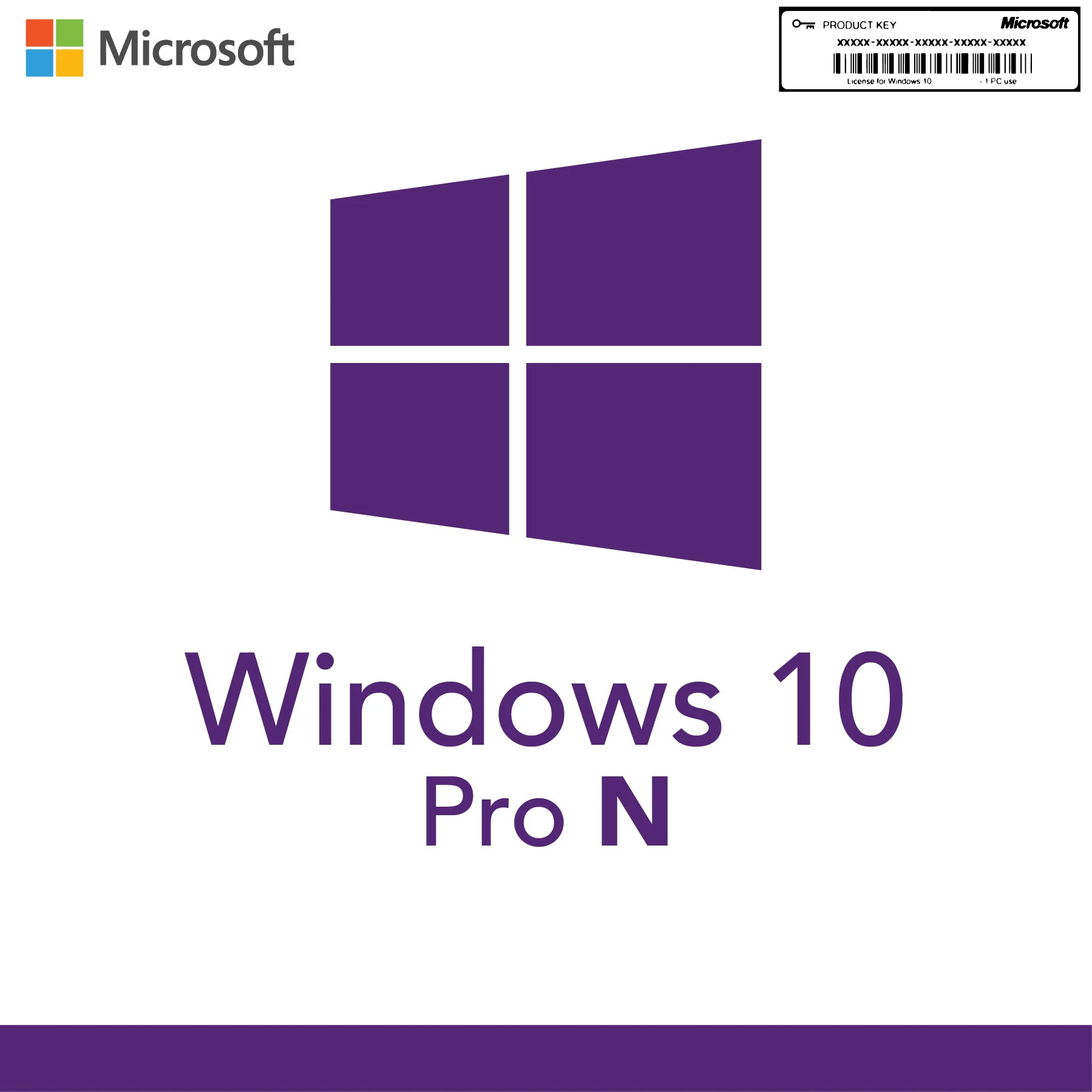 Microsoft Windows 10 Pro N 32/64 Bit – License Key