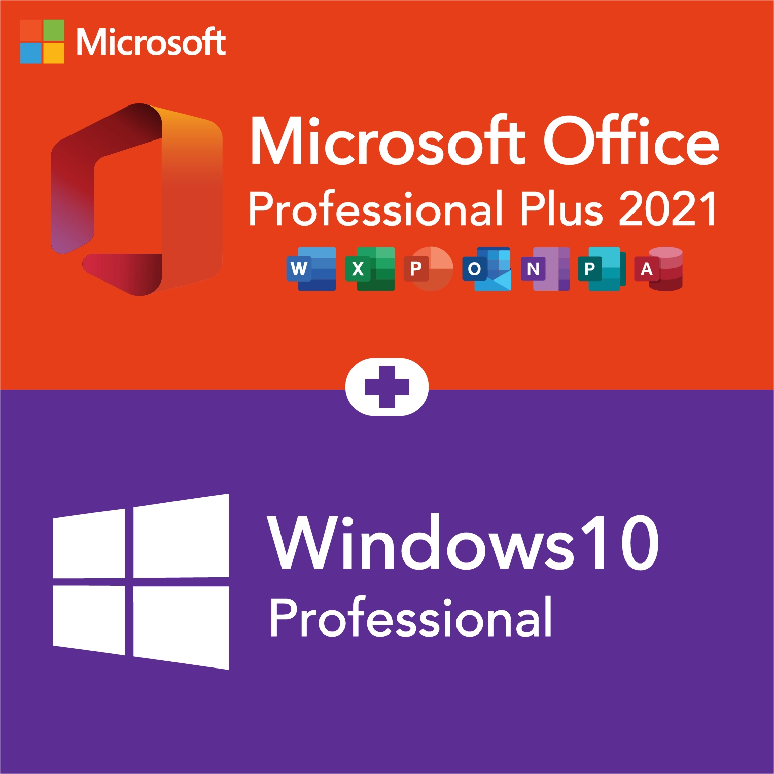 Microsoft Windows 10 Professional + Office 2021 Professional Plus – Bundle