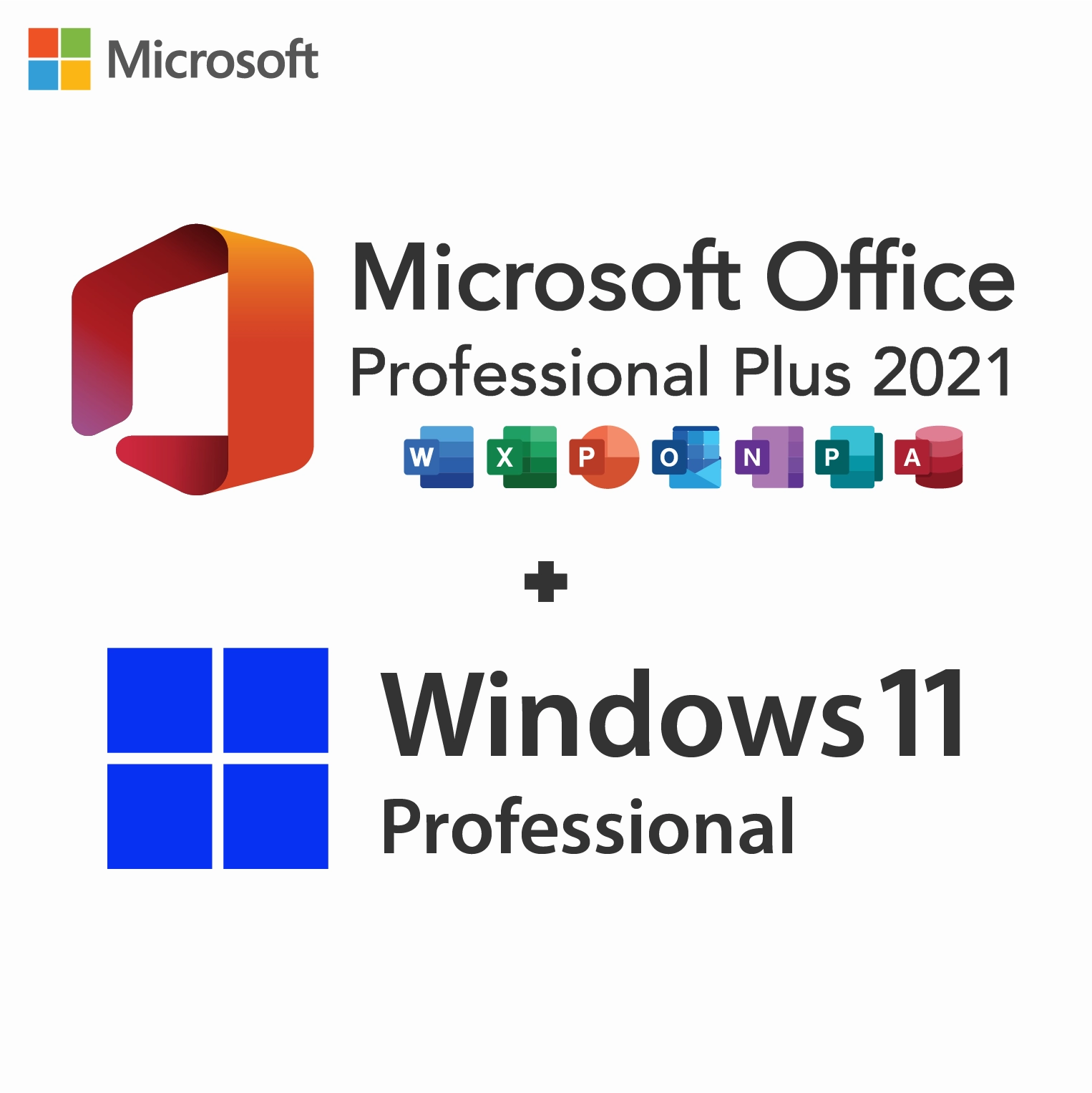 Microsoft Windows 11 Professional + Office 2021 Professional Plus – Bundle