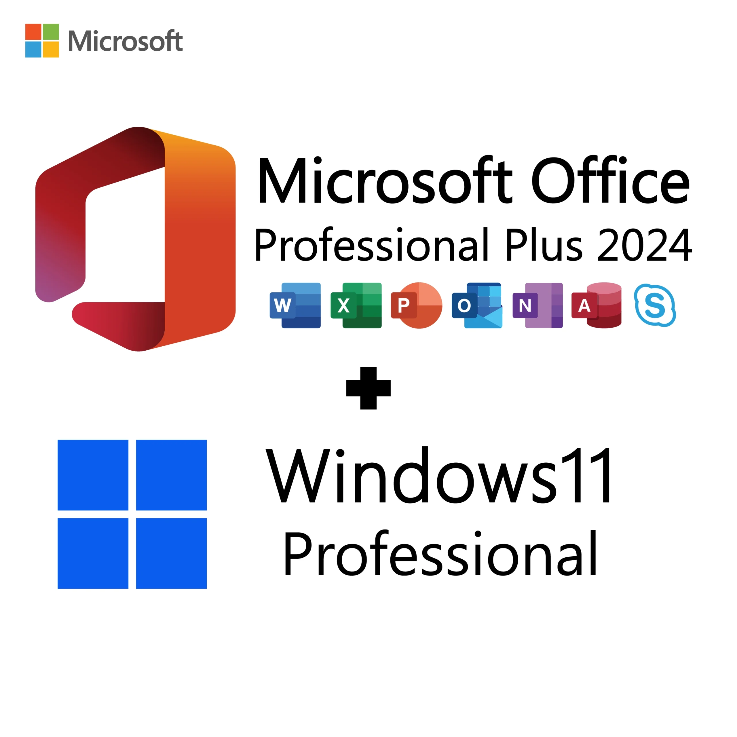 Microsoft Windows 11 Pro + Office 2024 Pro Plus – Bundle