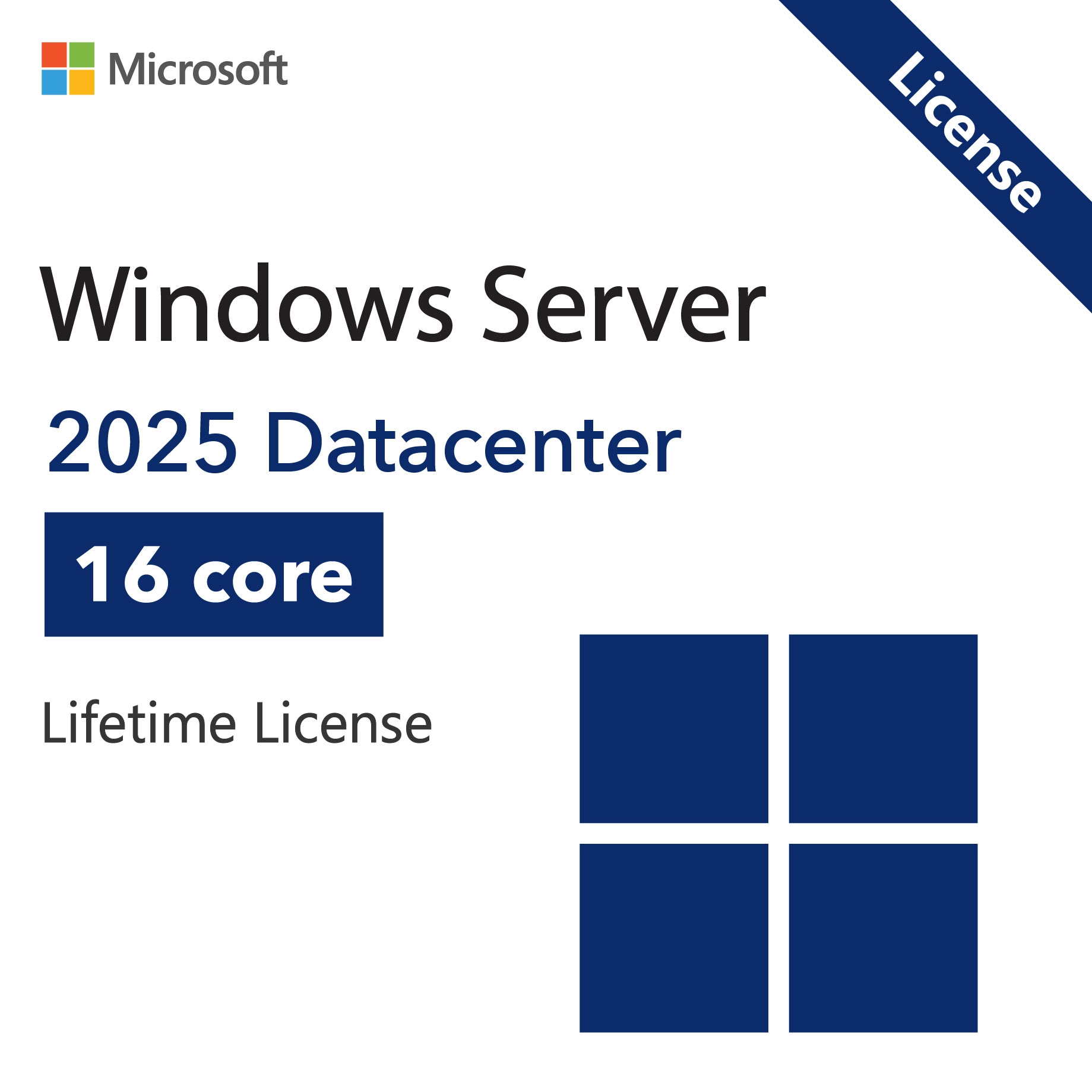 Microsoft Windows Server 2025 Datacenter – 16 Core License Key