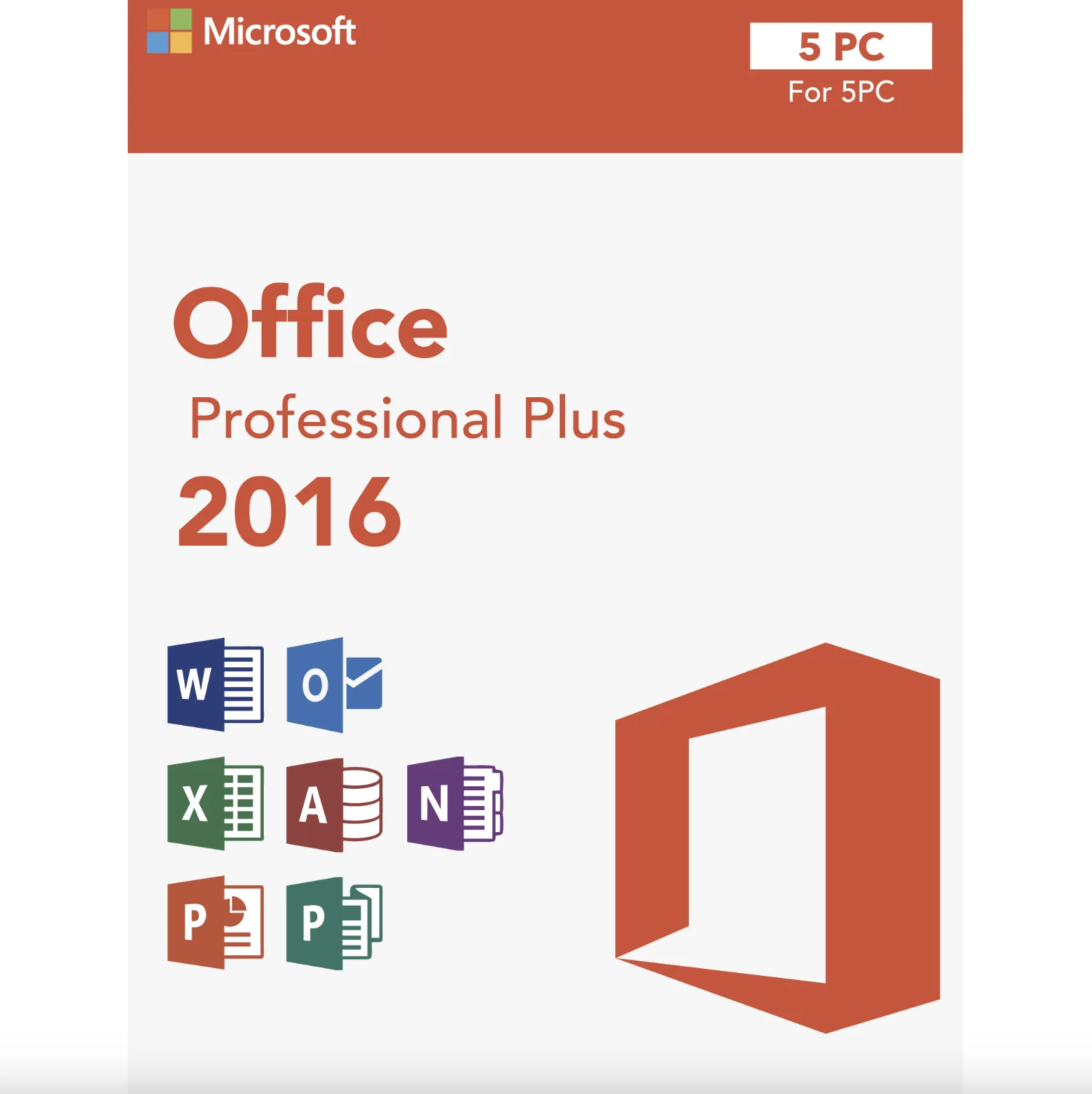Microsoft Office 2016 Professional Plus (5PC) – License Key
