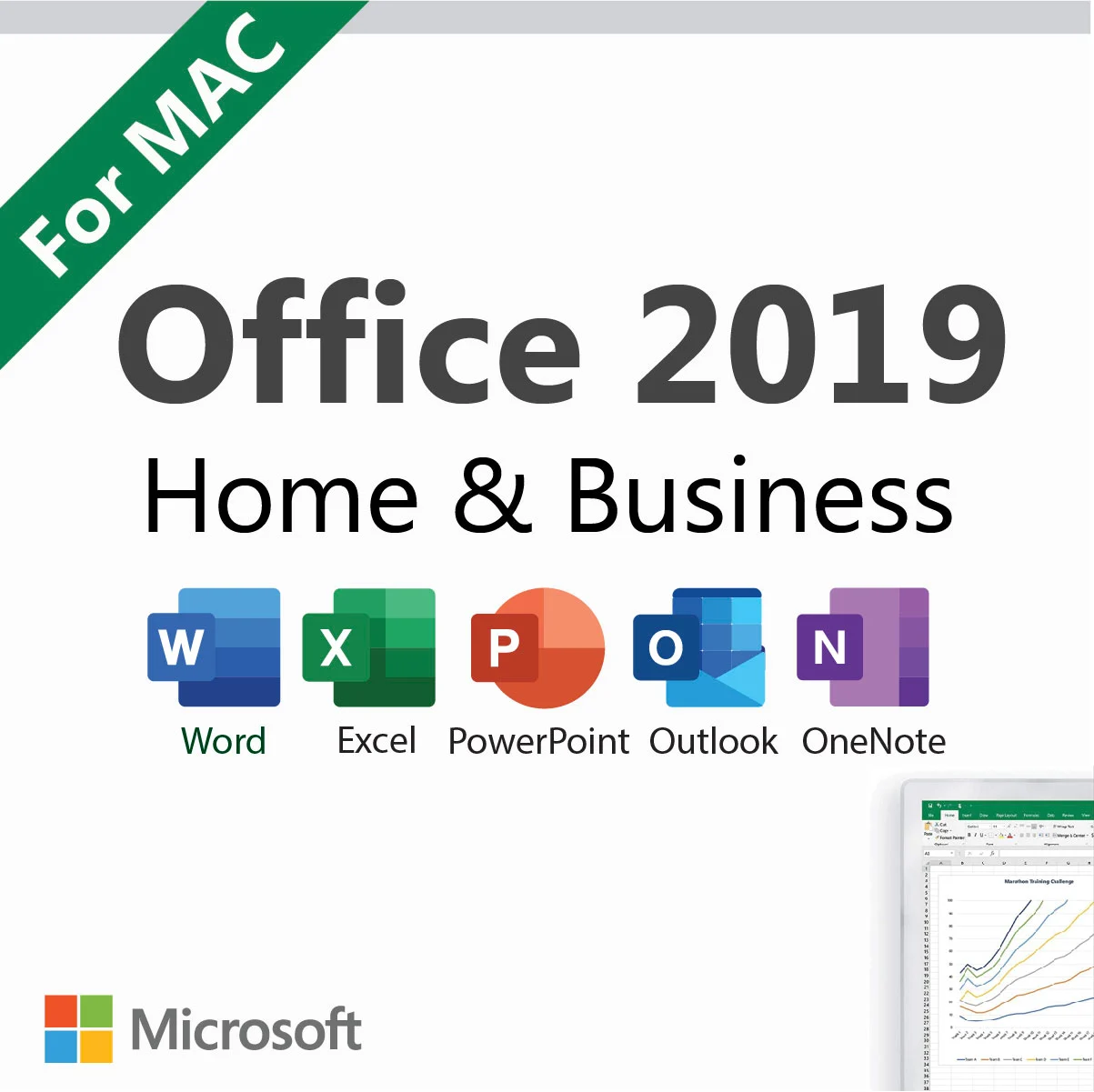 Microsoft Office 2019 Home and Business Mac (Word, Excel, PowerPoint, Outlook)